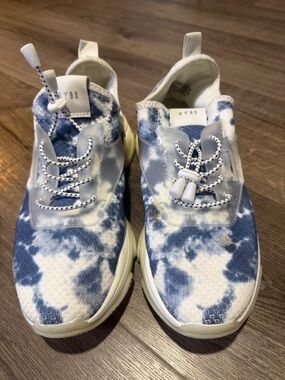 NY90 Blue Tie-Dye Slip-On Sneakers